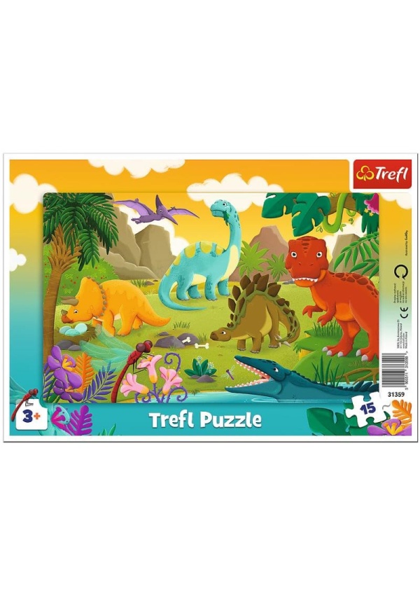 Levně Trefl Puzzle Dinosauři / 15 dílků
