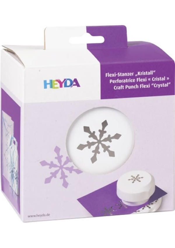 HEYDA ozdobná děrovačka flexi - sněhová vločka 1,5 cm