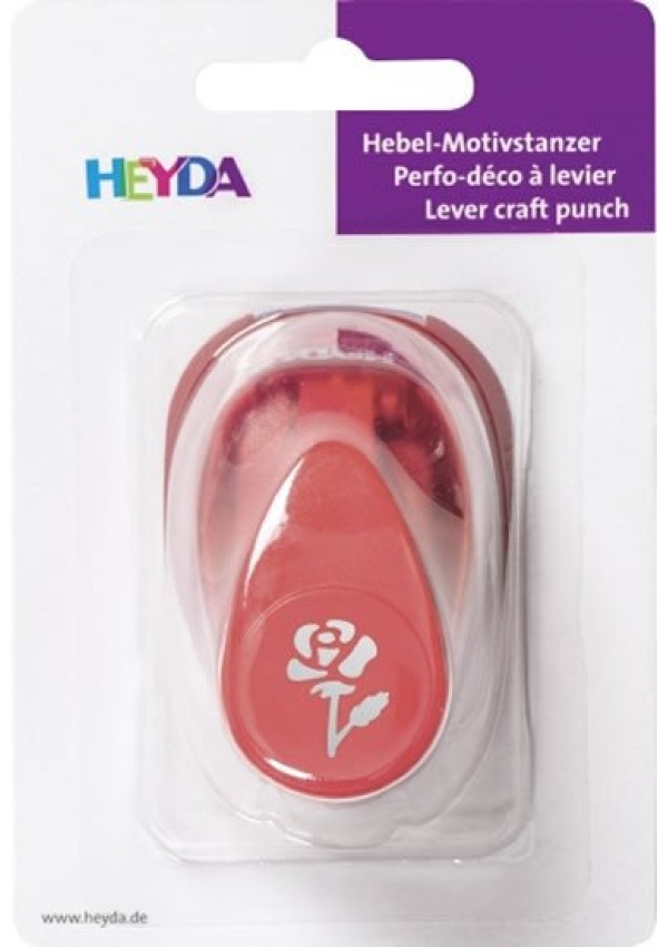 HEYDA ozdobná děrovačka 3D velikost S - růže 1,7 cm