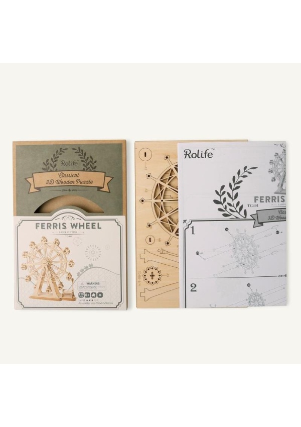 Dřevěné 3D puzzle - Kolotoč