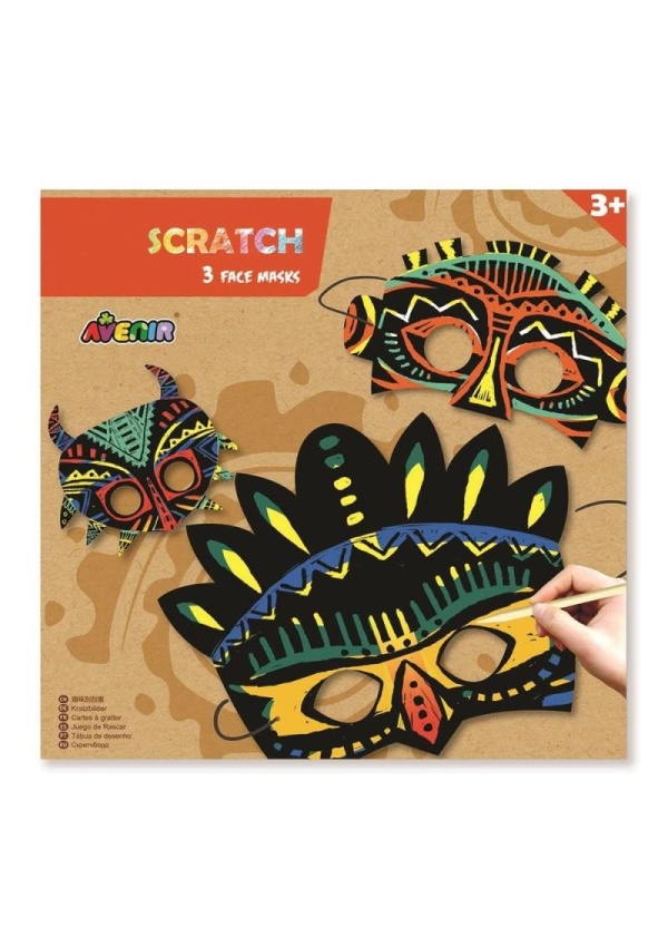 Avenir Škrabací obrázky - Masky 3 ks