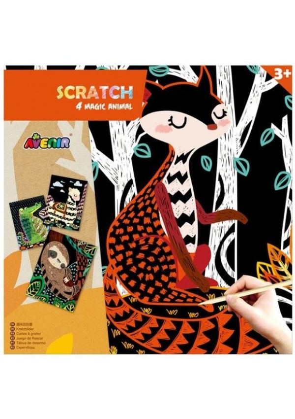 Avenir Škrabací obrázky - Zvířátka 4 ks