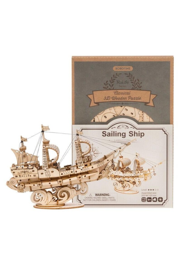 Dřevěné 3D puzzle - Plachetnice