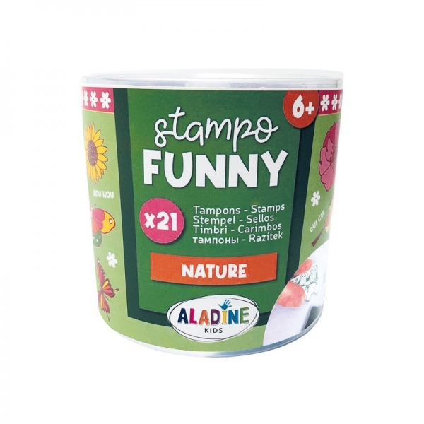 Dětská razítka Stampo Funny, 21 ks - Příroda