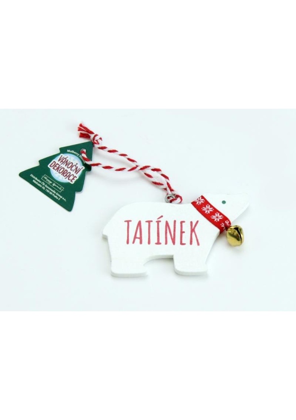 Vánoční dekorace lední medvěd TATÍNEK