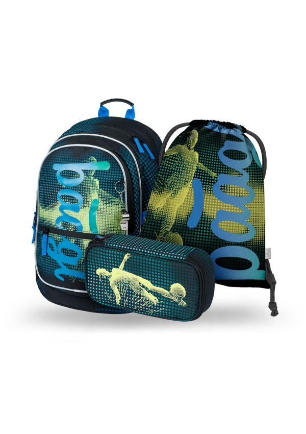 BAAGL SET 3 Core Football Player: batoh, penál, sáček