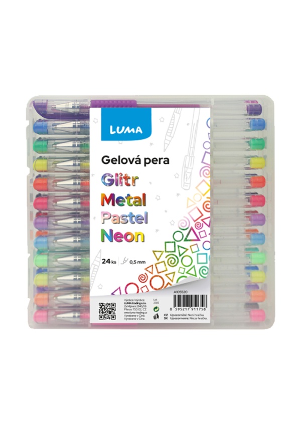 Gelové pero 24 barev LUMA