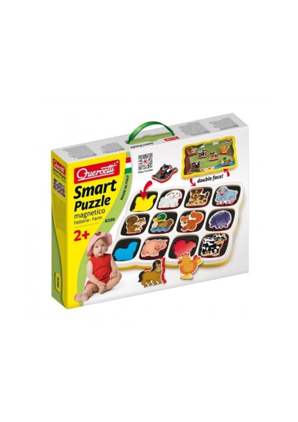 Smart Puzzle magnetico Farm - Oboustranné magnetické puzzle