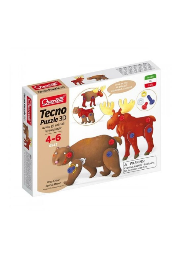 Tecno Puzzle 3D medvěd a los