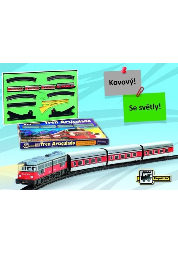 Kloubový vlak Talgo s výhybkou a nájezdem