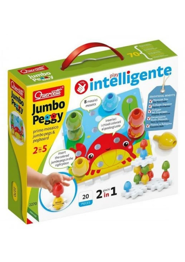 Levně Jumbo Peggy jumbo pegs a pegboard - mozaika s velkými kolíčky