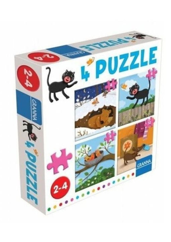 4 puzzle Kočka