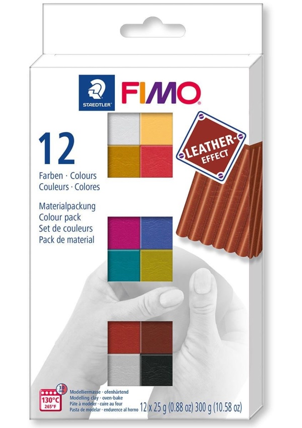 FIMO sada 12 barev x 25 g - Leather