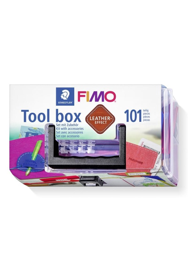 FIMO sada a toolbox - Leather efekt