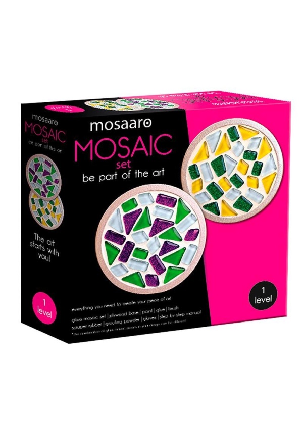 MOSAARO Sada na výrobu mozaiky - Podtácek kulatý 2 ks