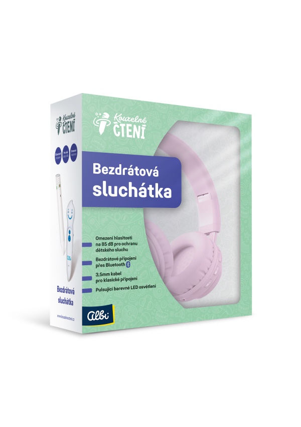 KČ - Bezdrátová sluchátka (růžová)