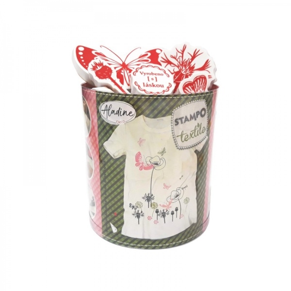 Razítka StampoTextile, 28 ks - Motýlí zahrada