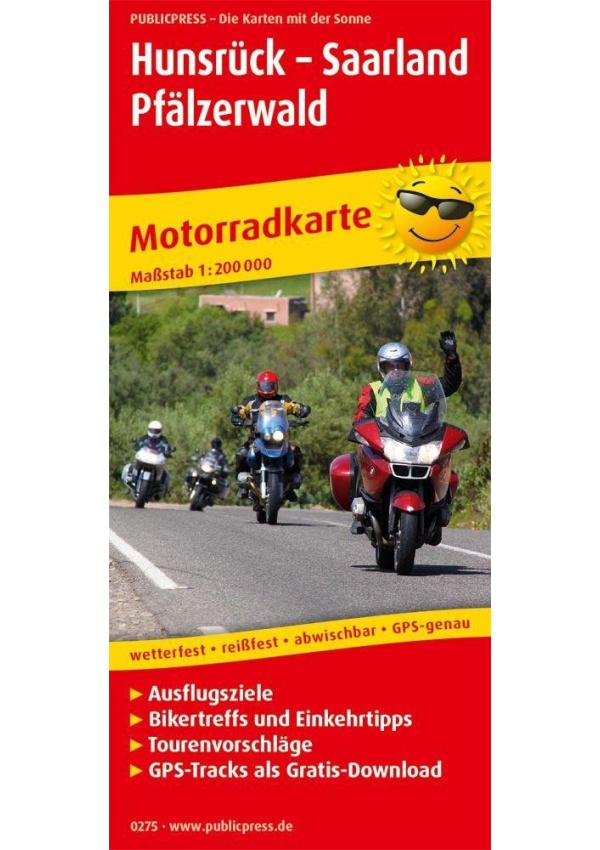 Hunsrück-Saarland-Falc Forest 1:200 000 / motocyklová mapa