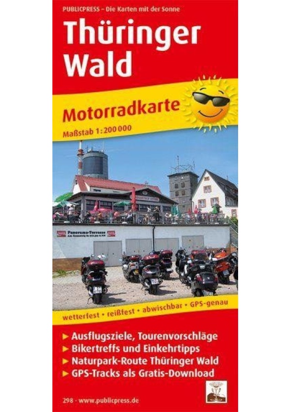 Durynský les 1:200 000 / motocyklová mapa