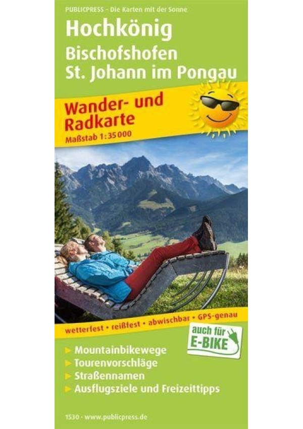 Levně Hochkönig, Bischofshofen, St. Johann im Pongau 1:35 000 / turistická a cykloturistická mapa