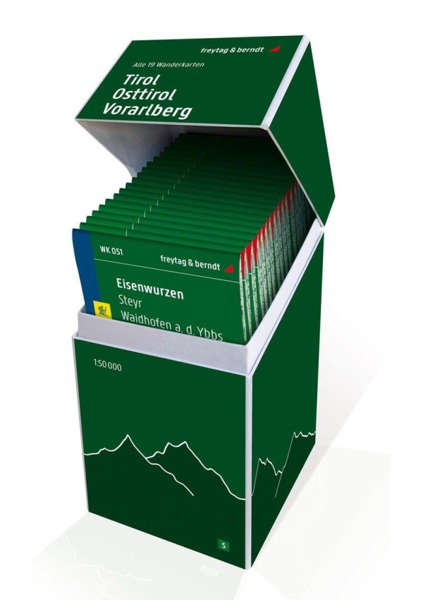 Tyrolsko-Osttirol-Vorarlberskon 1:50 000 / sada 22 turistických a cykloturistických map