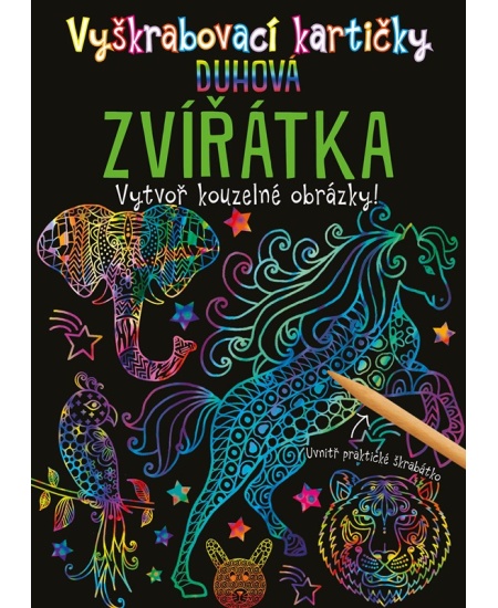 Vyškrabovací kartičky: Duhová zvířátka