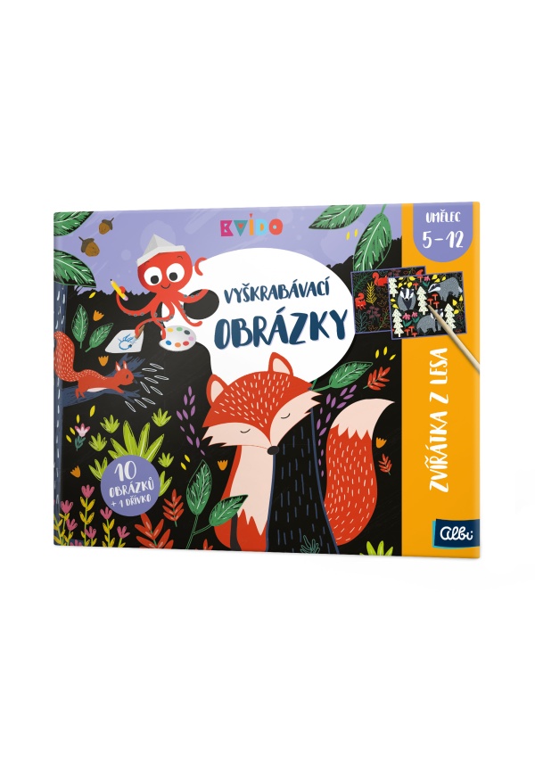 Kvído - Vyškrabávací obrázky - Zvířátka z lesa