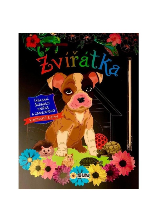 Levně Zvířátka - Úžasná škrábací knižka a omalovánky
