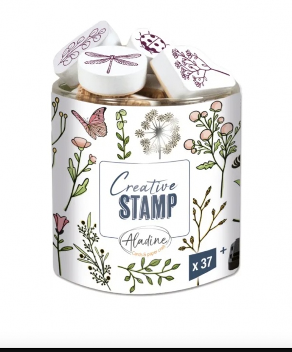 Razítka Creative Stamp, 37 ks - Jarní louka