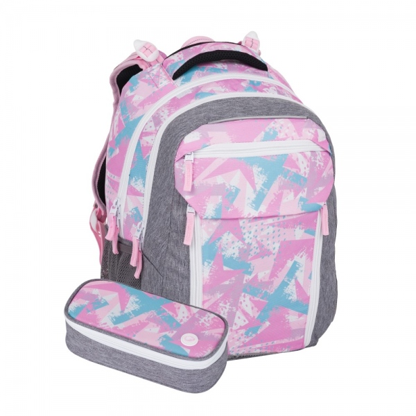 Bagmaster PORTO 24 B školní set – růžovo-modrý