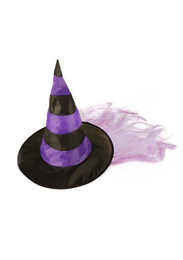 Klobouk čarodějnický s vlasy