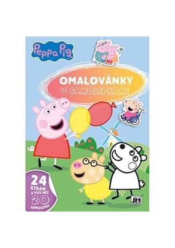 Levně Prasátko Peppa - Omalovánky A4 se samolepkami