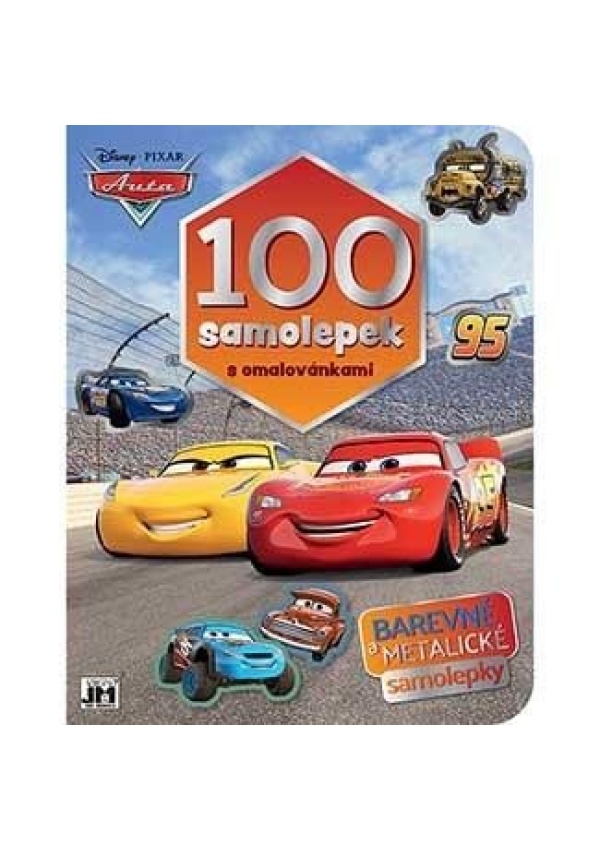 Auta - 100 samolepek s omalovánkami