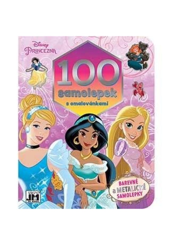 Princezny - 100 samolepek s omalovánkami