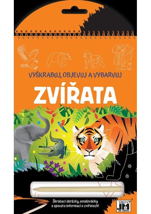 Levně Zvířata - Vyškrabuj, objevuj, vybarvuj