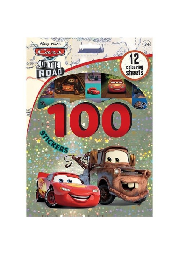 Auta - 100 samolepek s omalovánkovými listy