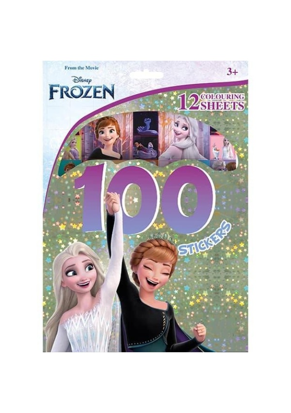 Ledové království - 100 samolepek s omalovánkovými listy