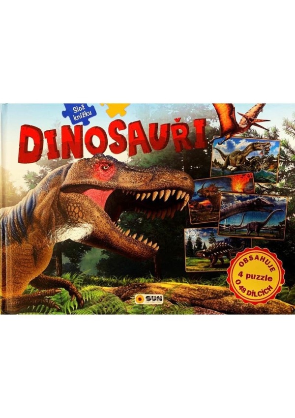 Levně Dinosauři - Slož si knížku (4 puzzle o 48 dílcích)