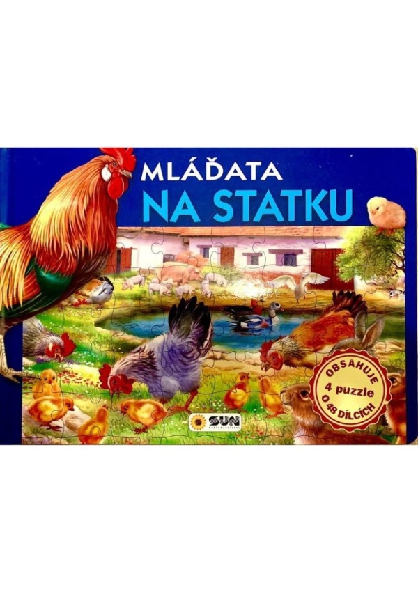 Levně Mláďata na statku - Slož si knížku (4 puzzle o 48 dílcích)