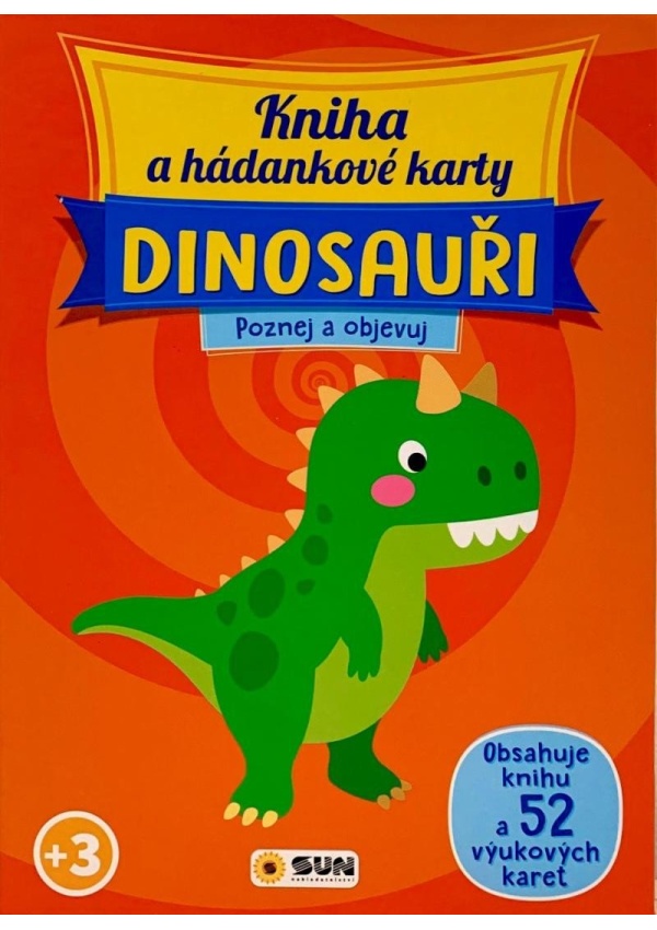 Kniha a hádankové karty Dinosauři - Poznej a objevuj