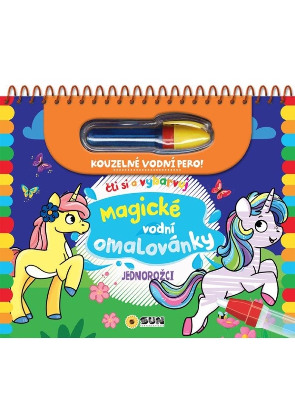 Jednorožci - Čti a vybarvuj Magické vodní omalovánky