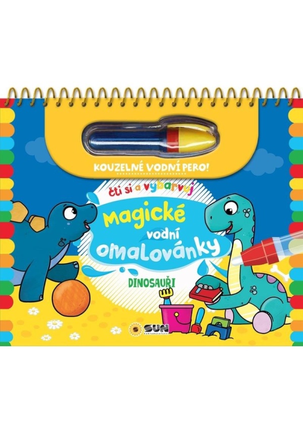 Dinosauři - Čti a vybarvuj Magické vodní omalovánky