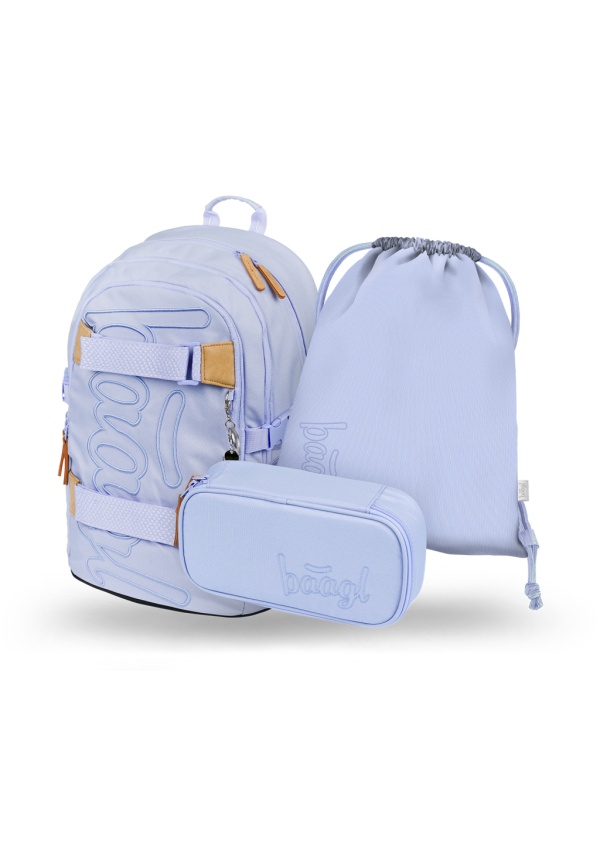 Levně BAAGL 3 SET Skate Lilac: batoh, penál, sáček