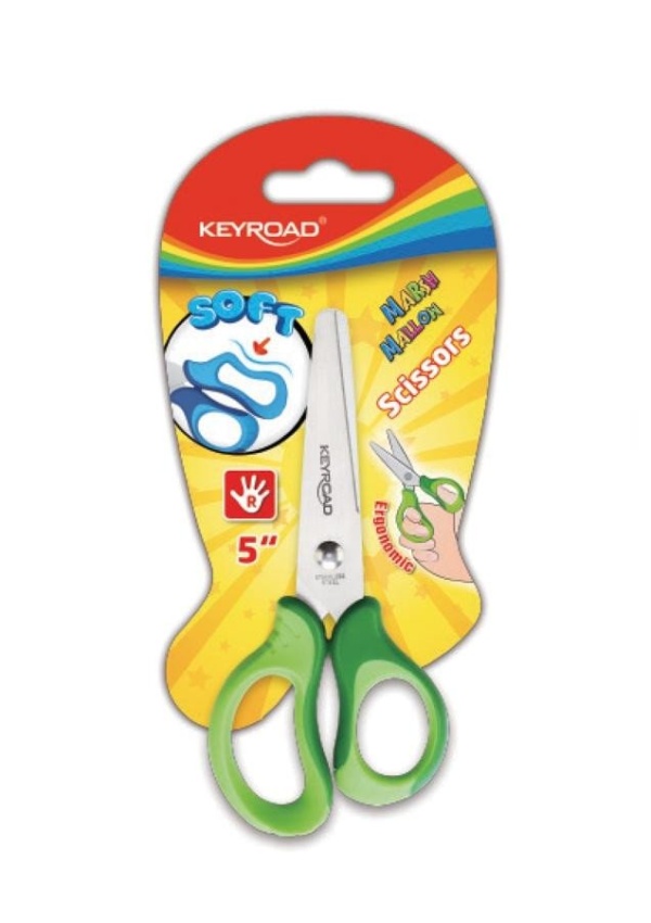 Keyroad Dětské nůžky Soft 12,5 cm - zelené