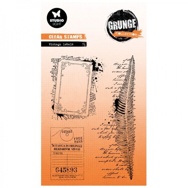 Levně Gelová razítka Studio Light "Grunge", 3 ks - Vintage vstupenky