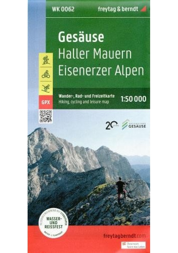 Levně Gesause 1:50,000 Hiking, Cycling and Leisure map, Haller Mauern Eisenerzer Alpen
