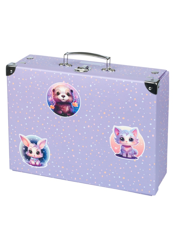 BAAGL Skládací školní kufřík Mazlíčci s kováním