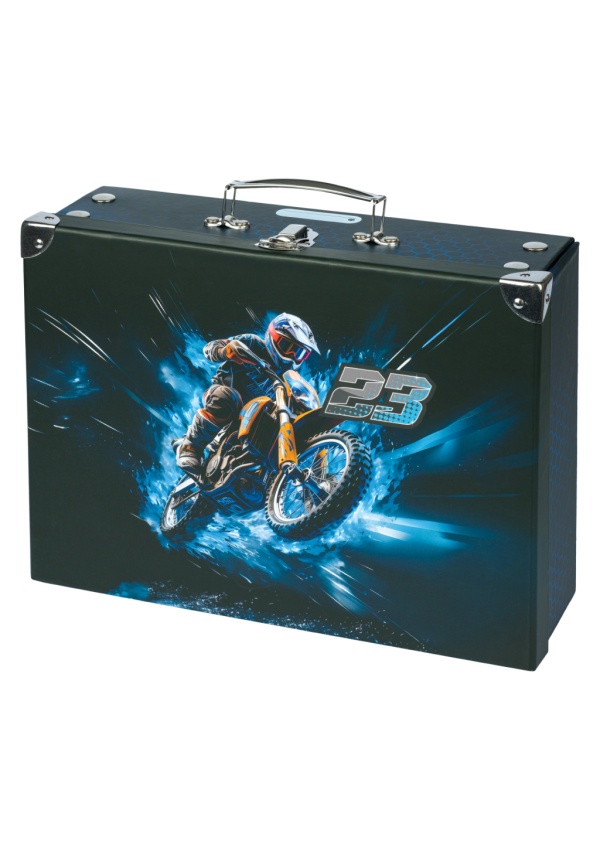 BAAGL Skládací školní kufřík Motorka s kováním