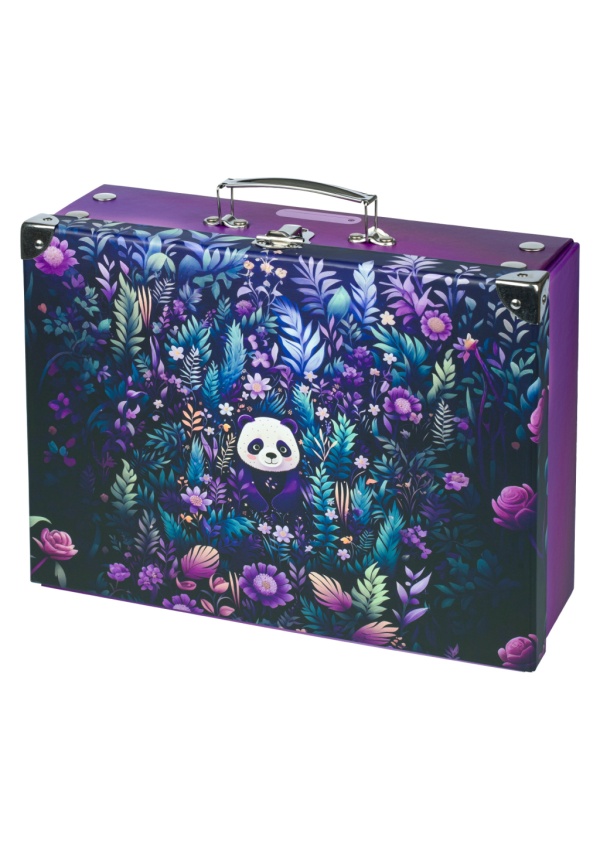Levně BAAGL Skládací školní kufřík Jungle Panda s kováním