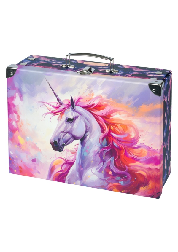 BAAGL Skládací školní kufřík Jednorožec Království s kováním